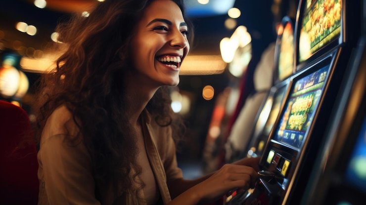 Dealer Live Casino oki toto melayani pemain di studio multi-kamera dengan layar interaktif